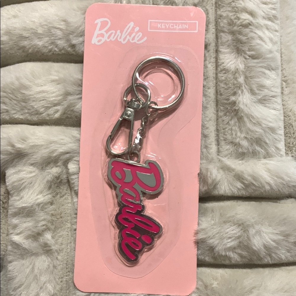 Barbie Pink Logo Keychain / purse charm